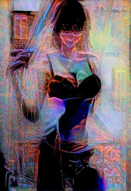 375ug LSD (Embedded Geometry, color shifting, drifting) Looking at manga