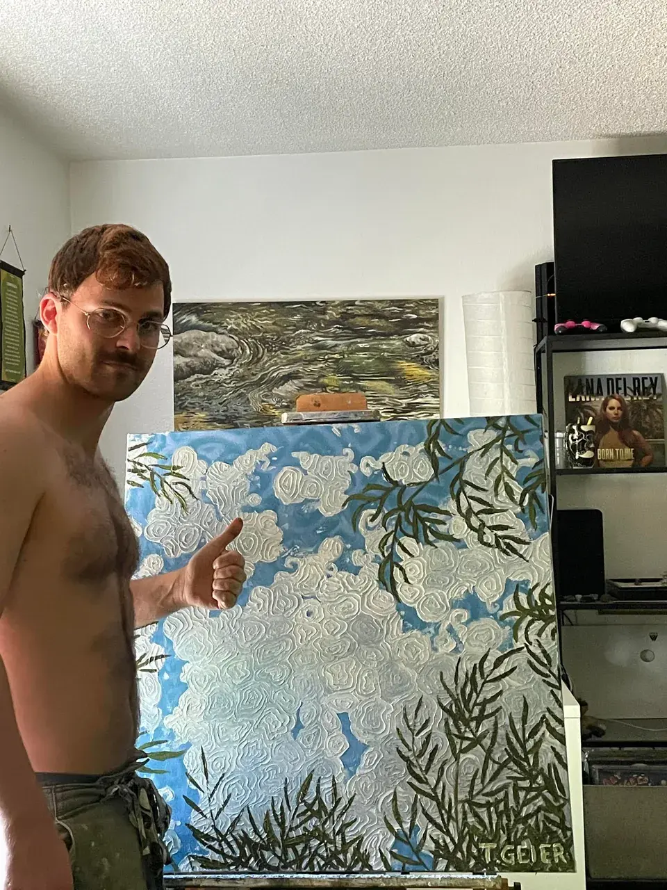 I did a 30”x30” oil painting replication of the sensation of seeing patterns where there are none.