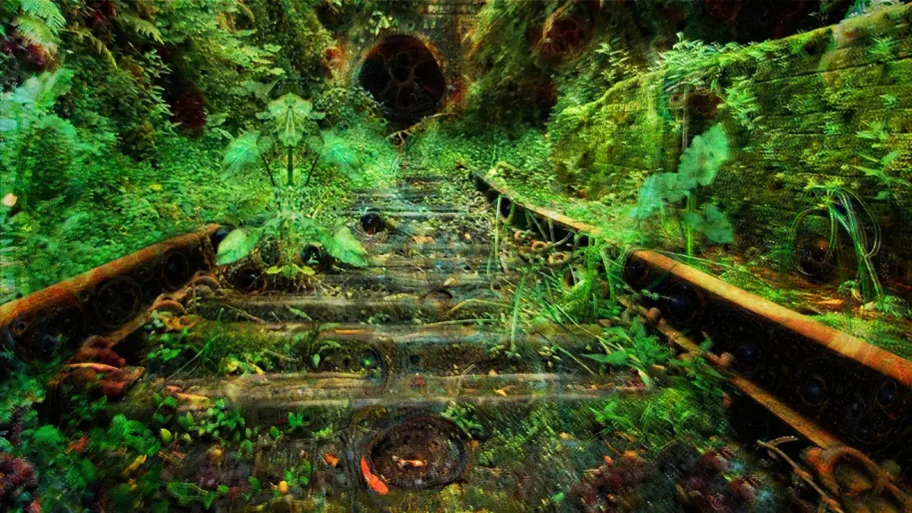Walking thru the woods on LSD
