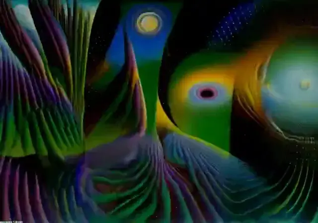 Closed Eye Visuals journey through time and space, 3g+ shrooms with music