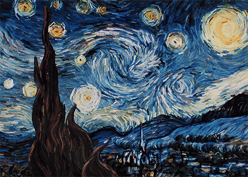 The Starry Night (drifting animation)
