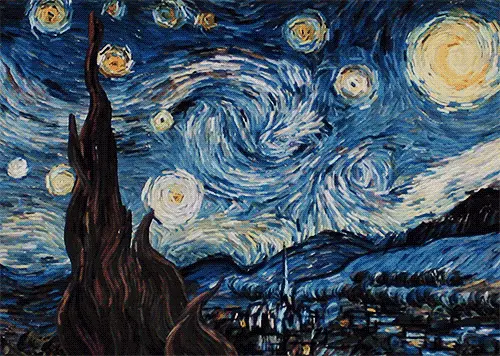The Starry Night (drifting animation)
