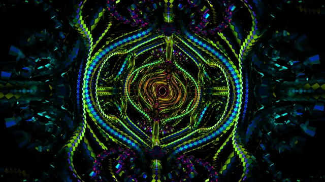 Circular Neon Mandala