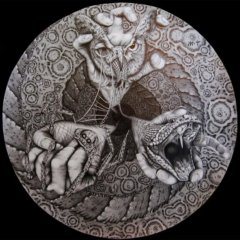 my drawing based on a bad trip, 'Mad Tripper'