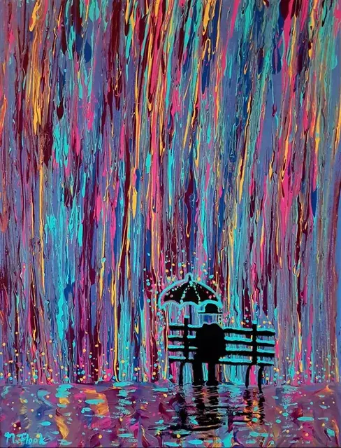 Looking into a canvas whilst tripping.