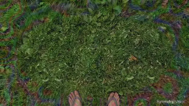 It seems that this patch of grass is trying to tell me something (Psychedelic visuals)