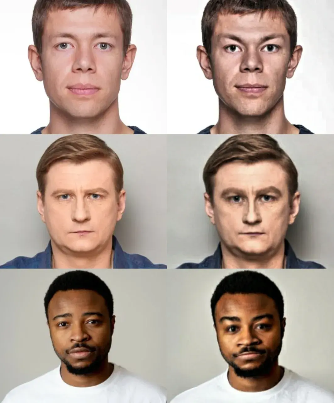 Recreating how human faces appear "different" on DXM