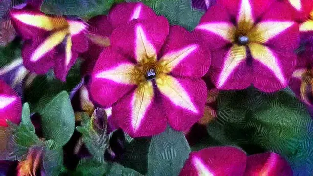 Environmental geometry on Petunias ( high dose LSD )