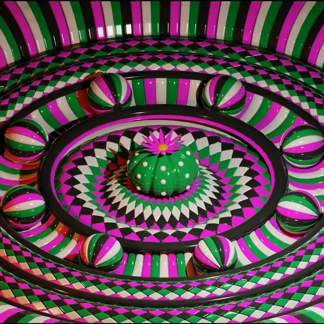 Kaleidoscopic Rings Around a Floating Form