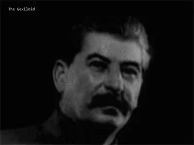 Weird gif of Stalin. The way his face moves and undulates subtly reminds me of low doses of shrooms.