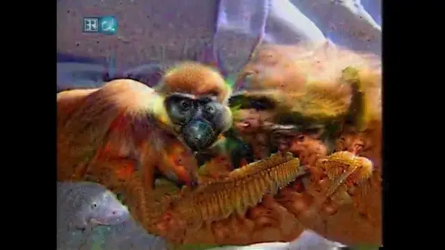 Closest thing to dissociation I've ever seen: deep dream on a Bob Ross video (x-post from /r/WTF)