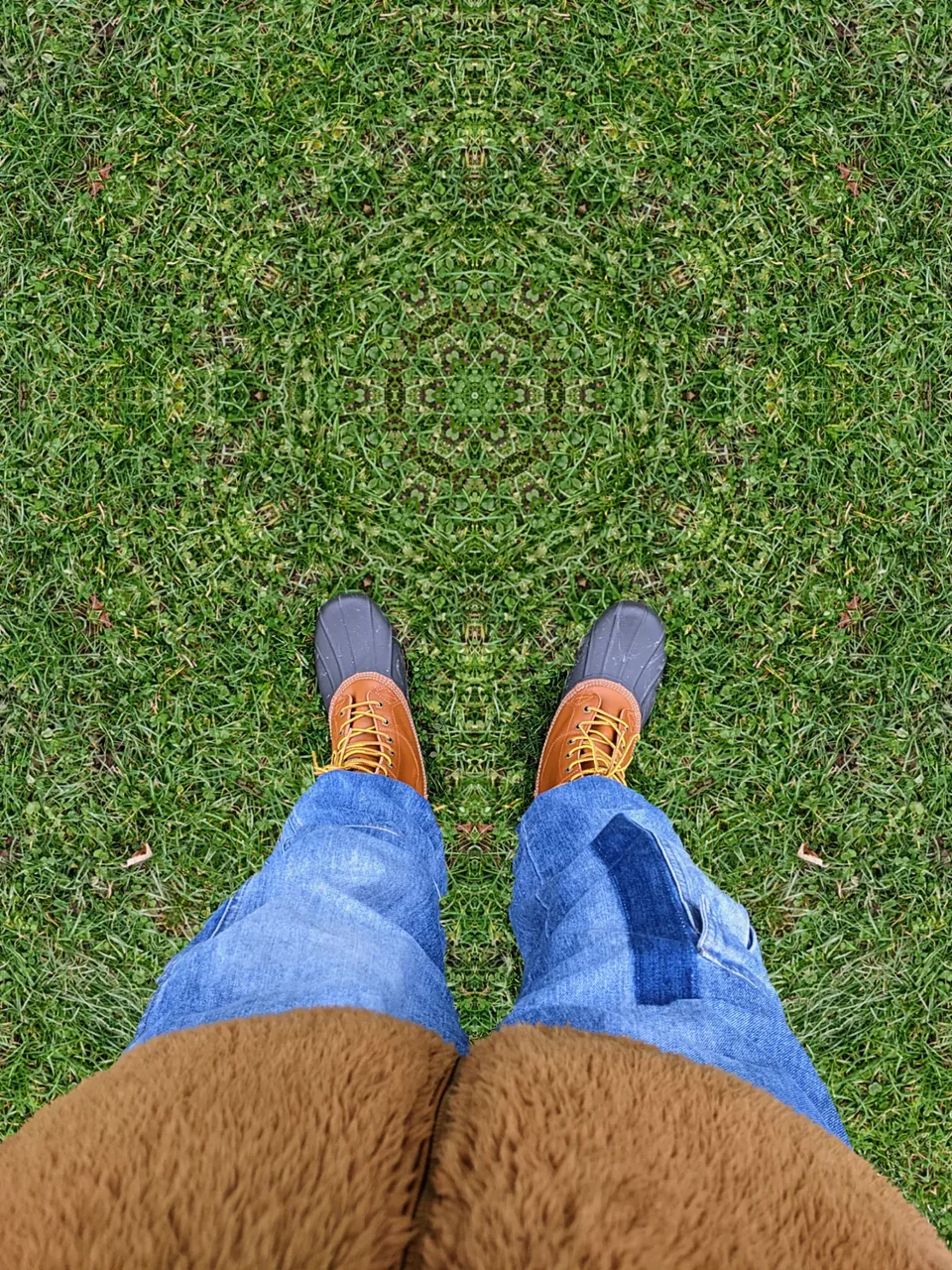 Legs over Mandala Grass