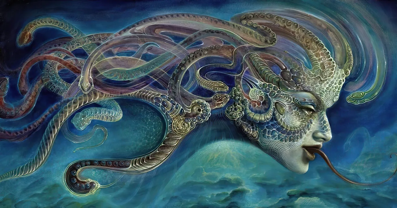 Blue Tentacled Woman