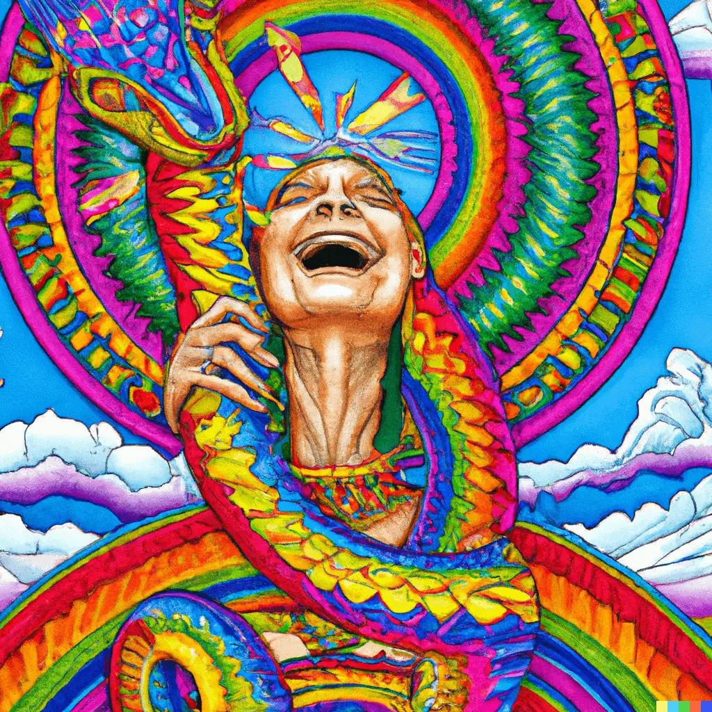 That sensation on ayahuasca of transforming into a jaguar or rainbow serpent