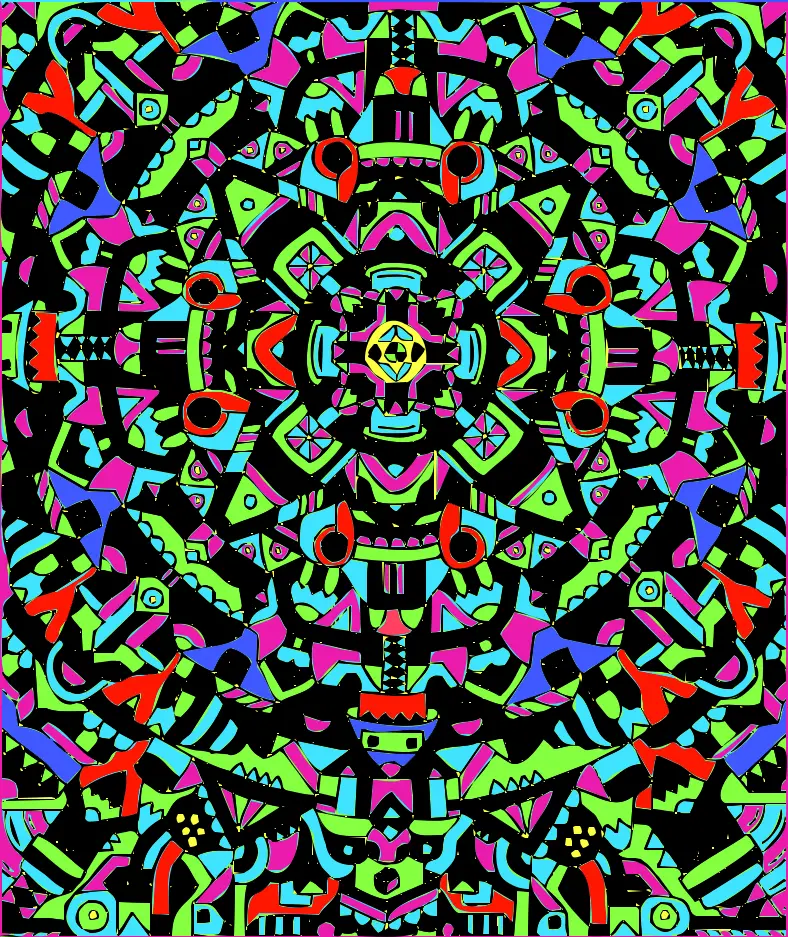 Replication of DPT color scheme. Sort of like this but a bit darker and washed out and slightly more organic/alien geometry, like spinning Aerial silks all over. Geometry credit: sam perkins.