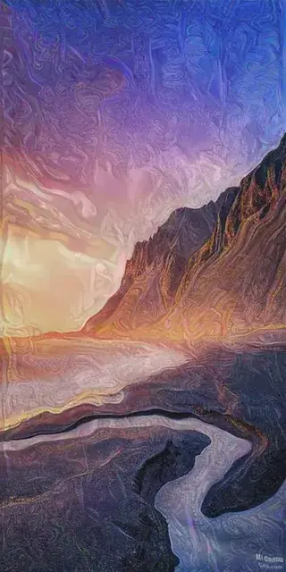 Tripping by a mountain