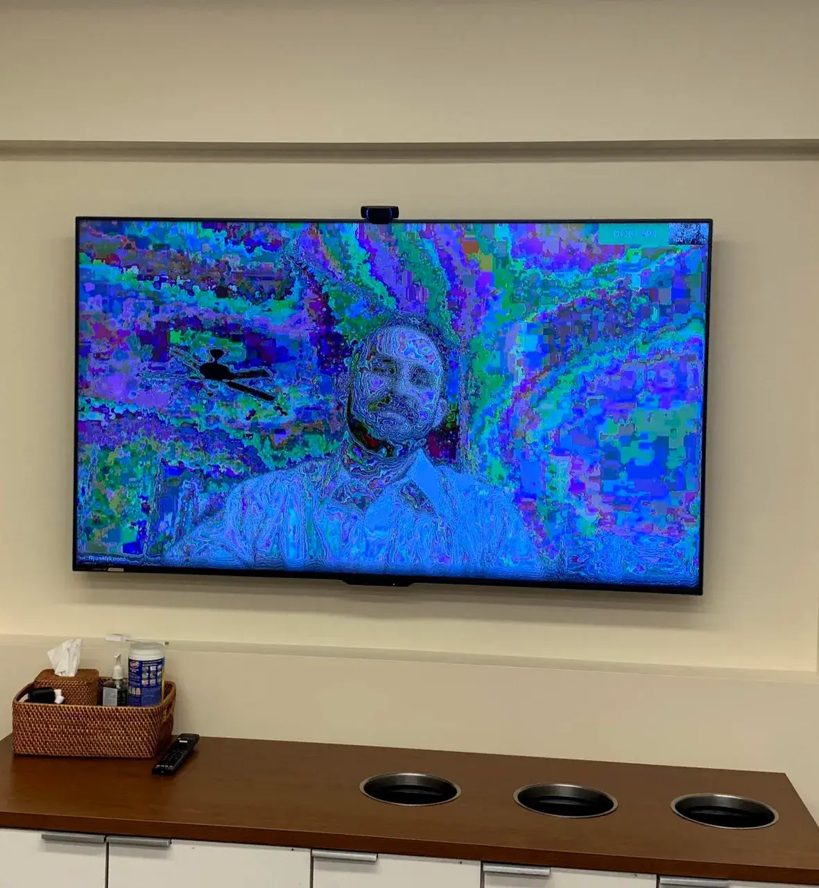 Our video conferencing software at work entered the void!