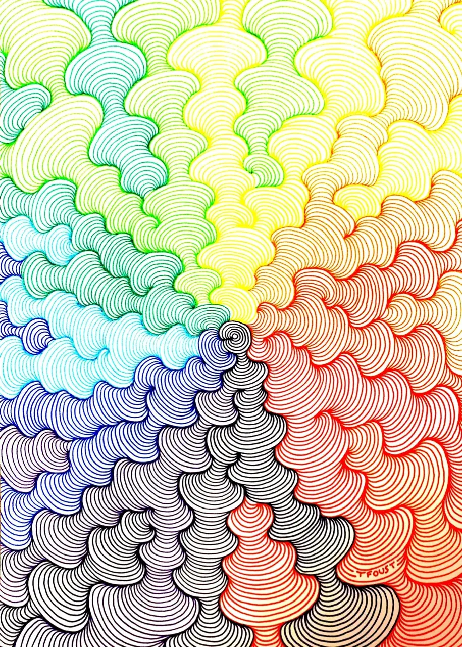 Happy, Tyler Foust, pen on paper, 2019