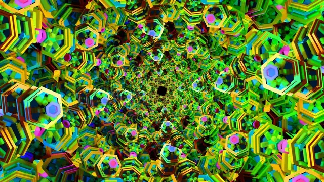 Kaleidoscopic Pattern Tunnel