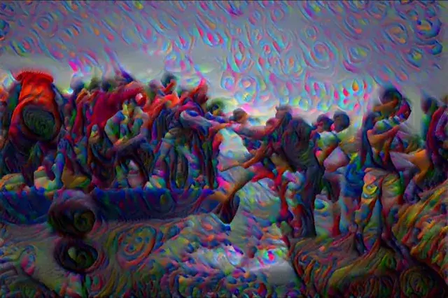 Ounce of shrooms (neural network visuals with optical flow based morphing added)