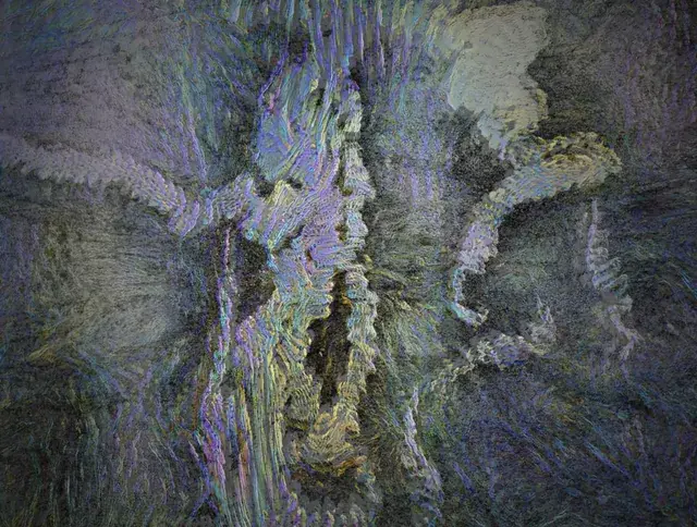 Staring into the snail trails.. (~300ug LSD)