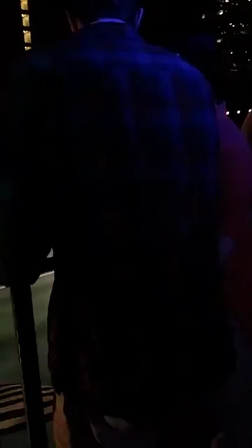 The pattern on this guy’s plaid shirt seemingly changed depending on the color of the light.