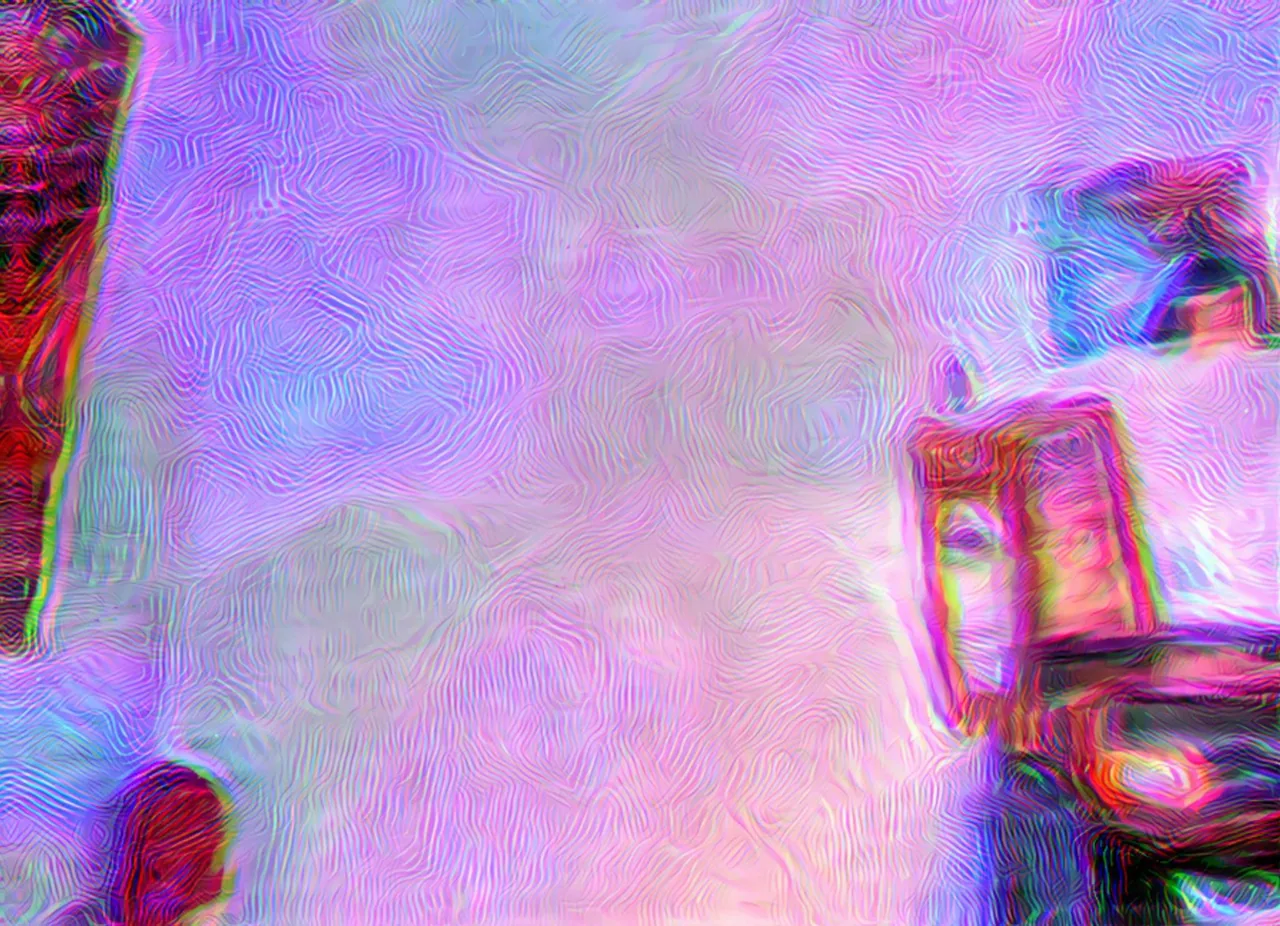 replication of what the wall of my room looked like when i took my glasses off while peaking on mushrooms (i have very blurry vision but my brain processed patterns anyway)