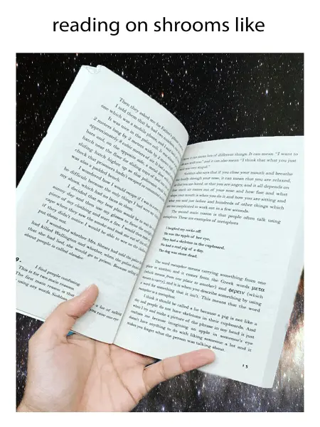 [OC] When ur trying to read but the shrooms are hot