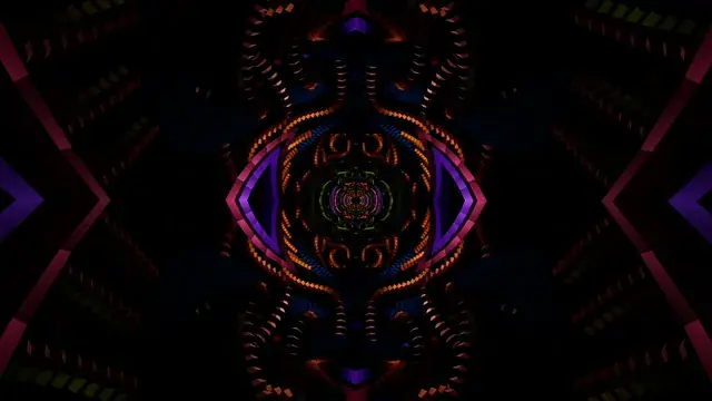 Neon Triangular Mandala