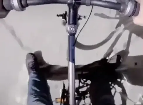 Almost like breaking through on a bike