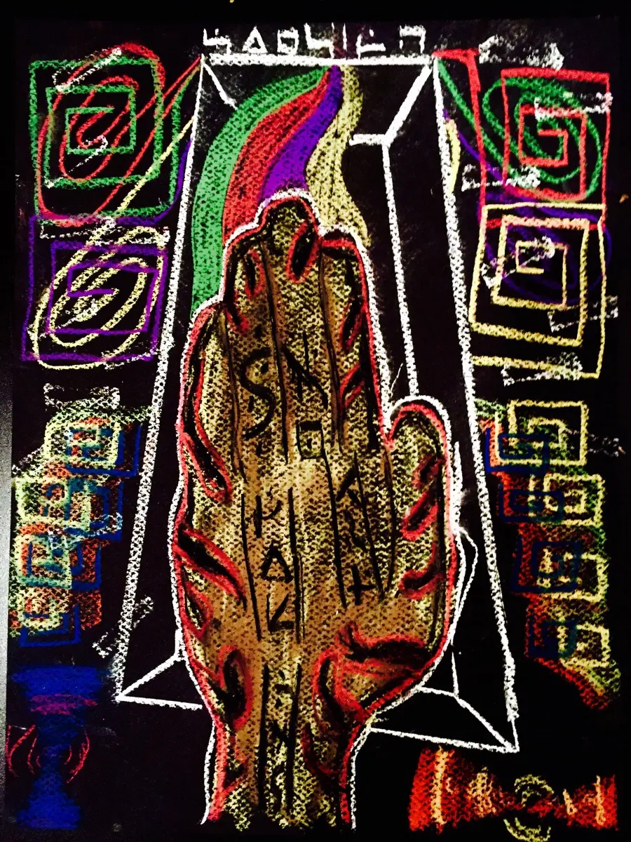 Pastel drawing of my last dmt breakthrough