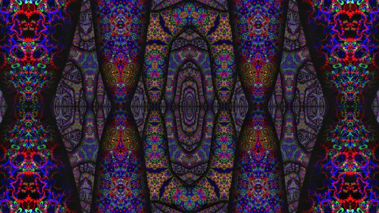Infinite Pilars closed eye visuals