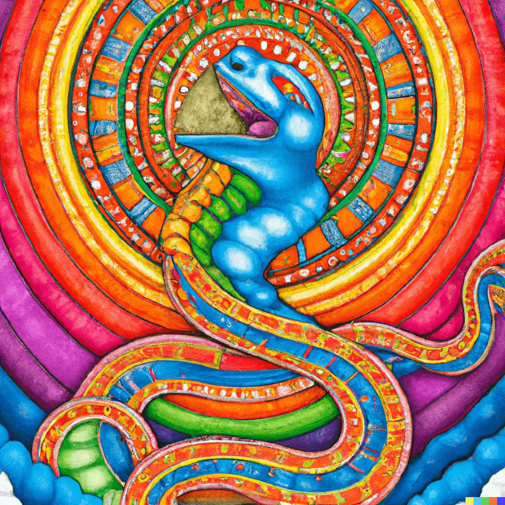 That sensation on ayahuasca of transforming into a jaguar or rainbow serpent
