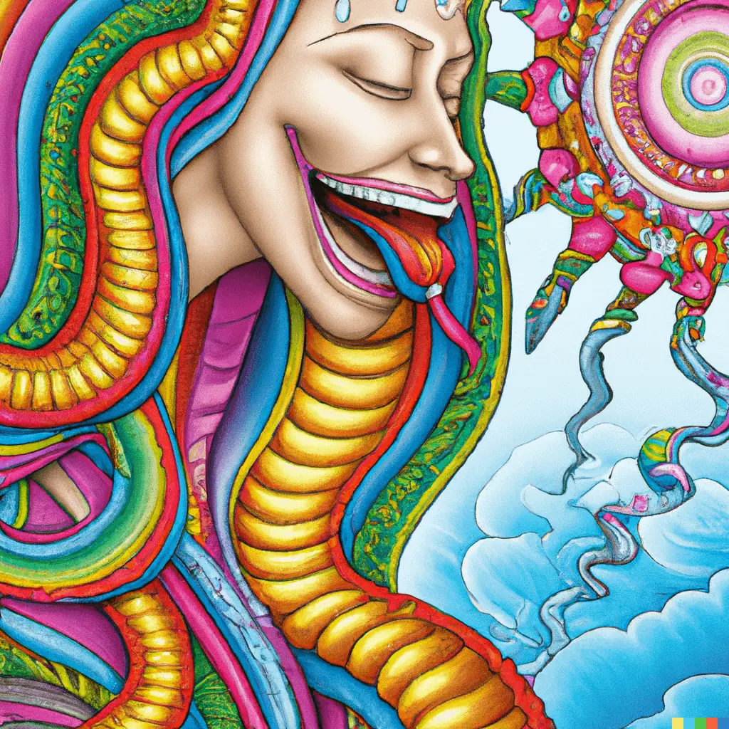 That sensation on ayahuasca of transforming into a jaguar or rainbow serpent