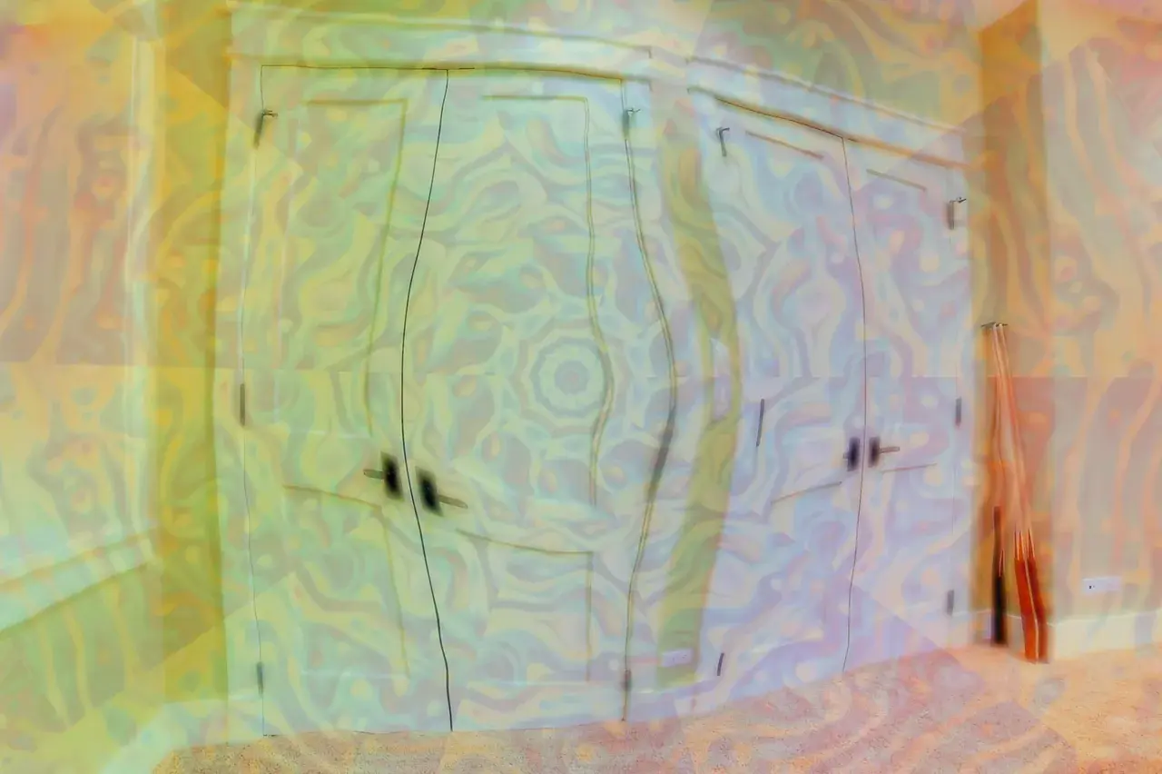A snapshot of a closet door on large LST dose