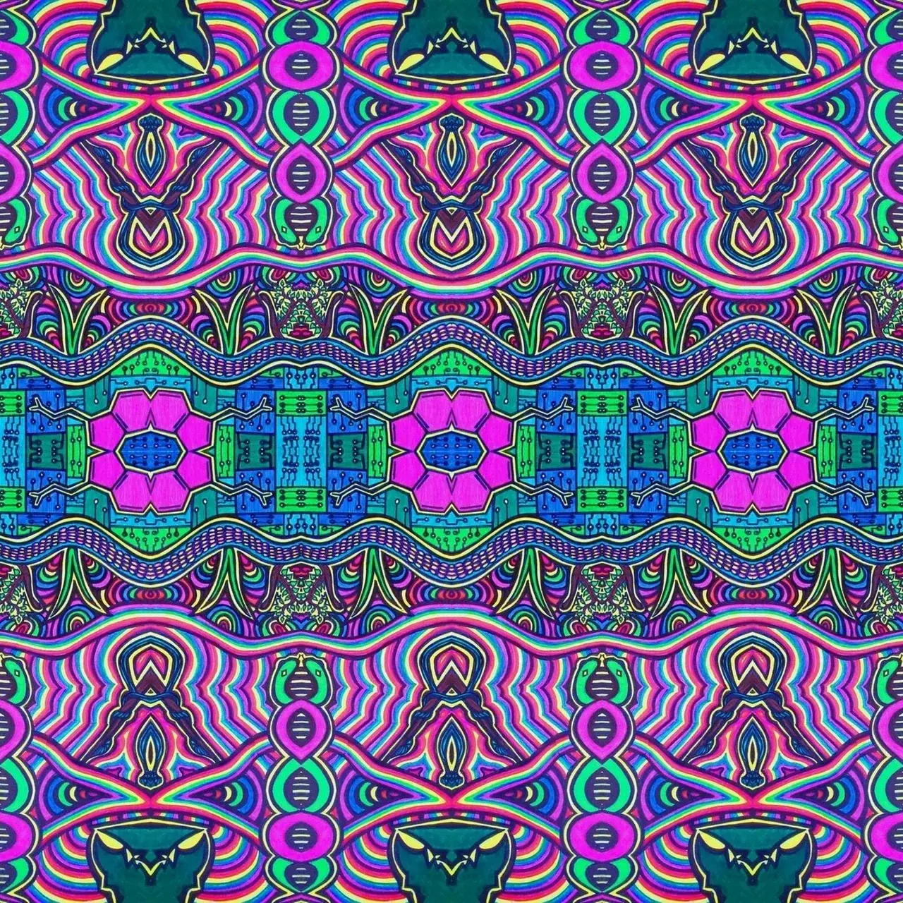 I replicated my psychedelic drawing