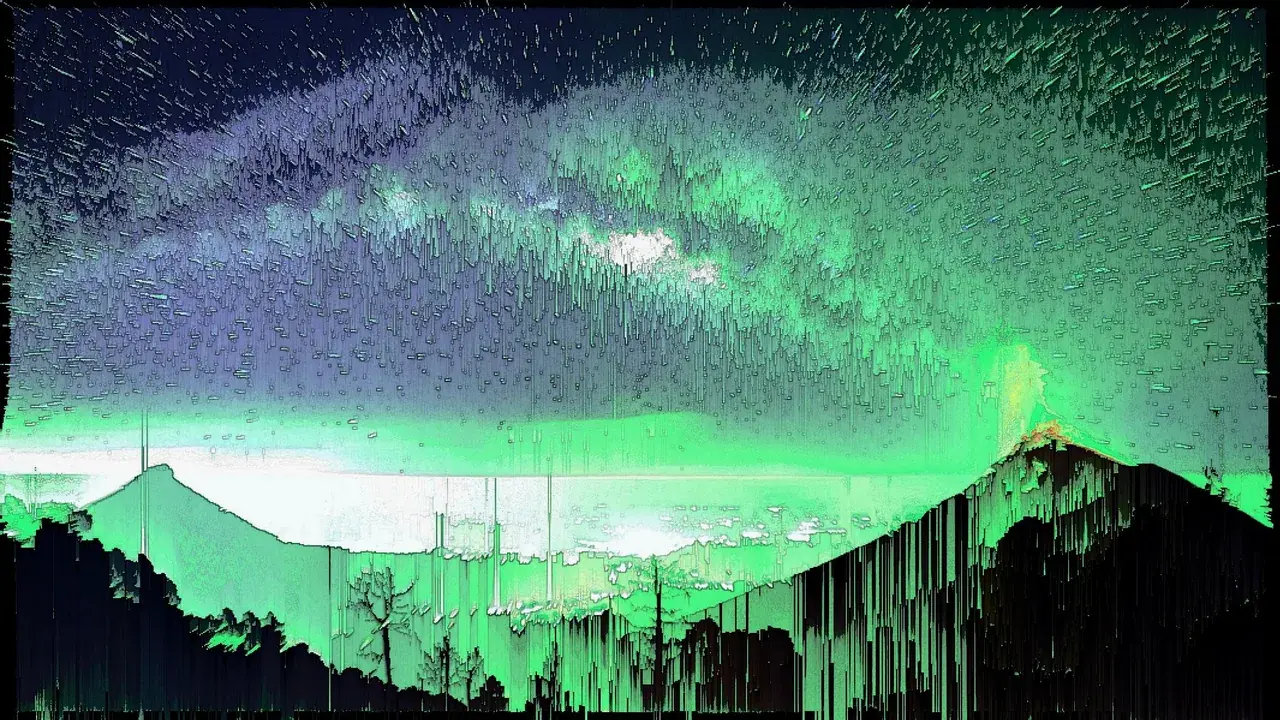 A volcano and the Milky way on high doses of acid and weed
