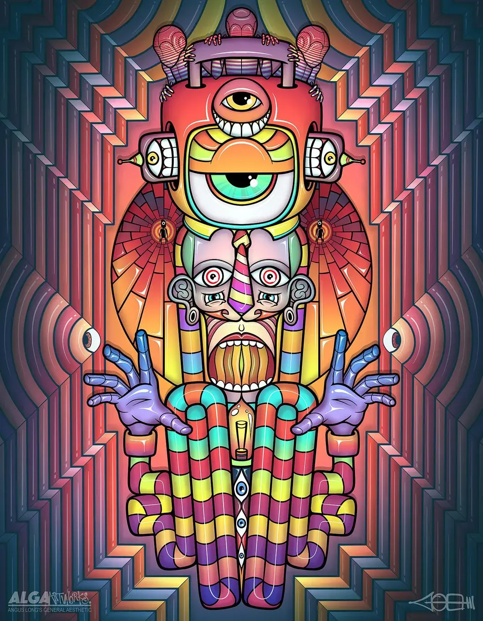 "Knick-knack, click-clack, tik-tak-tok. Monkey at my door, now forever you shall knock." - Alga