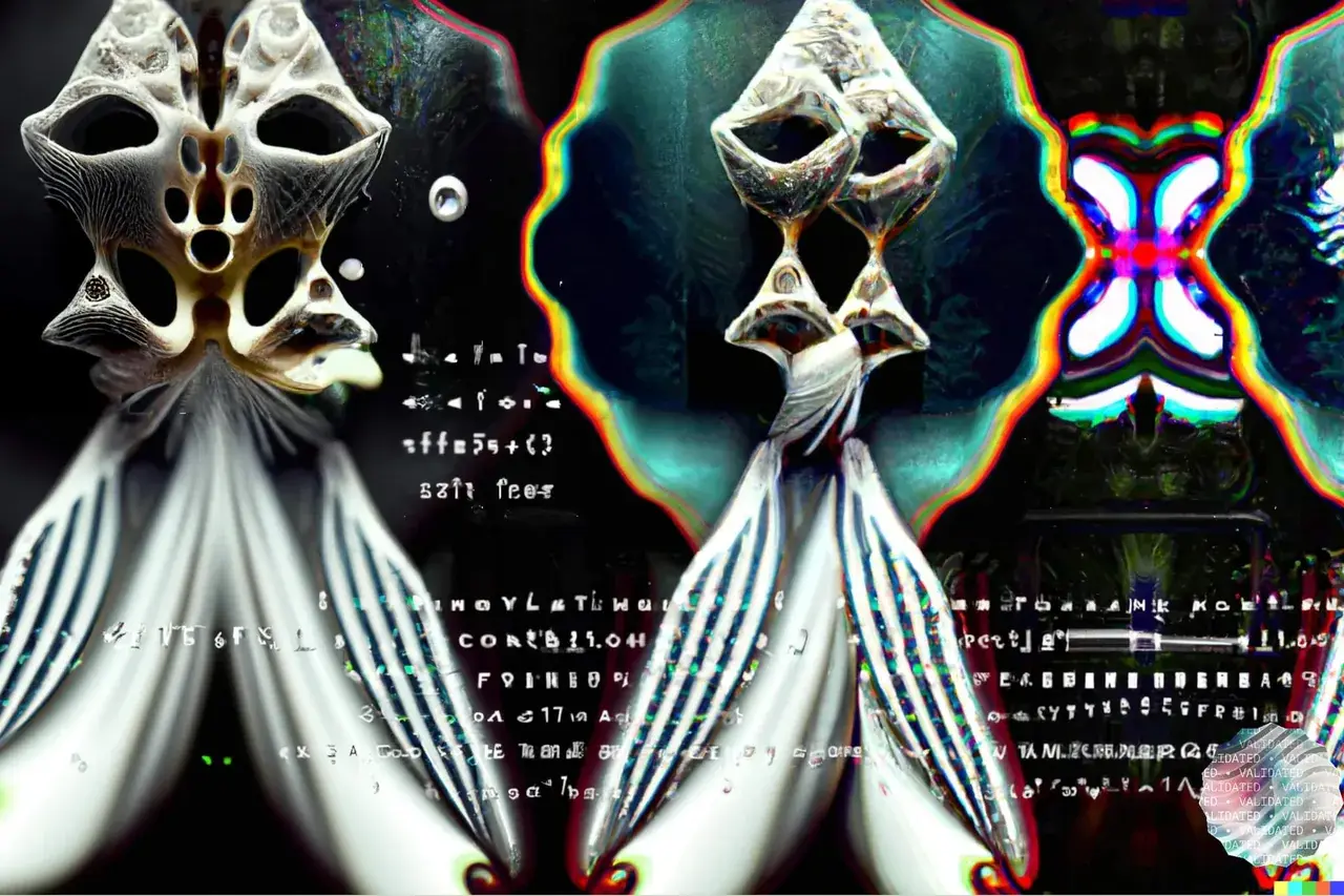 After explaining DMT Hyperspace entities to people and them not understanding, I used AI to generate what Entities looked like IME. An image of the unexplainable, in sharp quality.