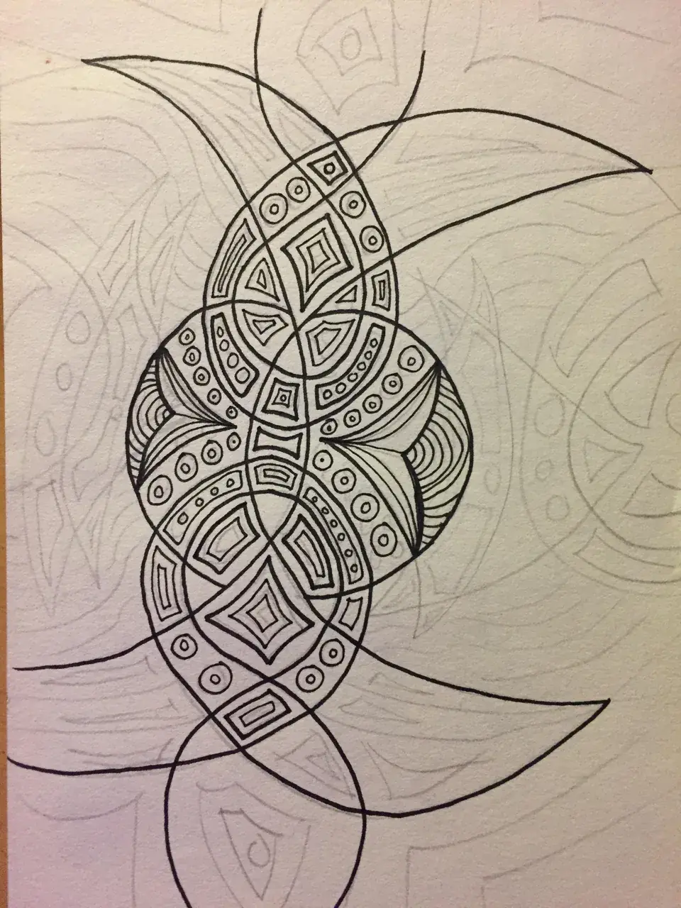 Sketch of many tryptamine trips, the welcoming friendly entity like creature