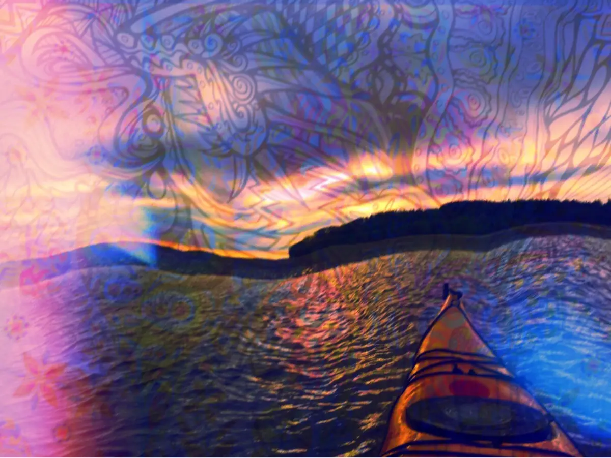Kayaking at sundown while on two tabs of LSD