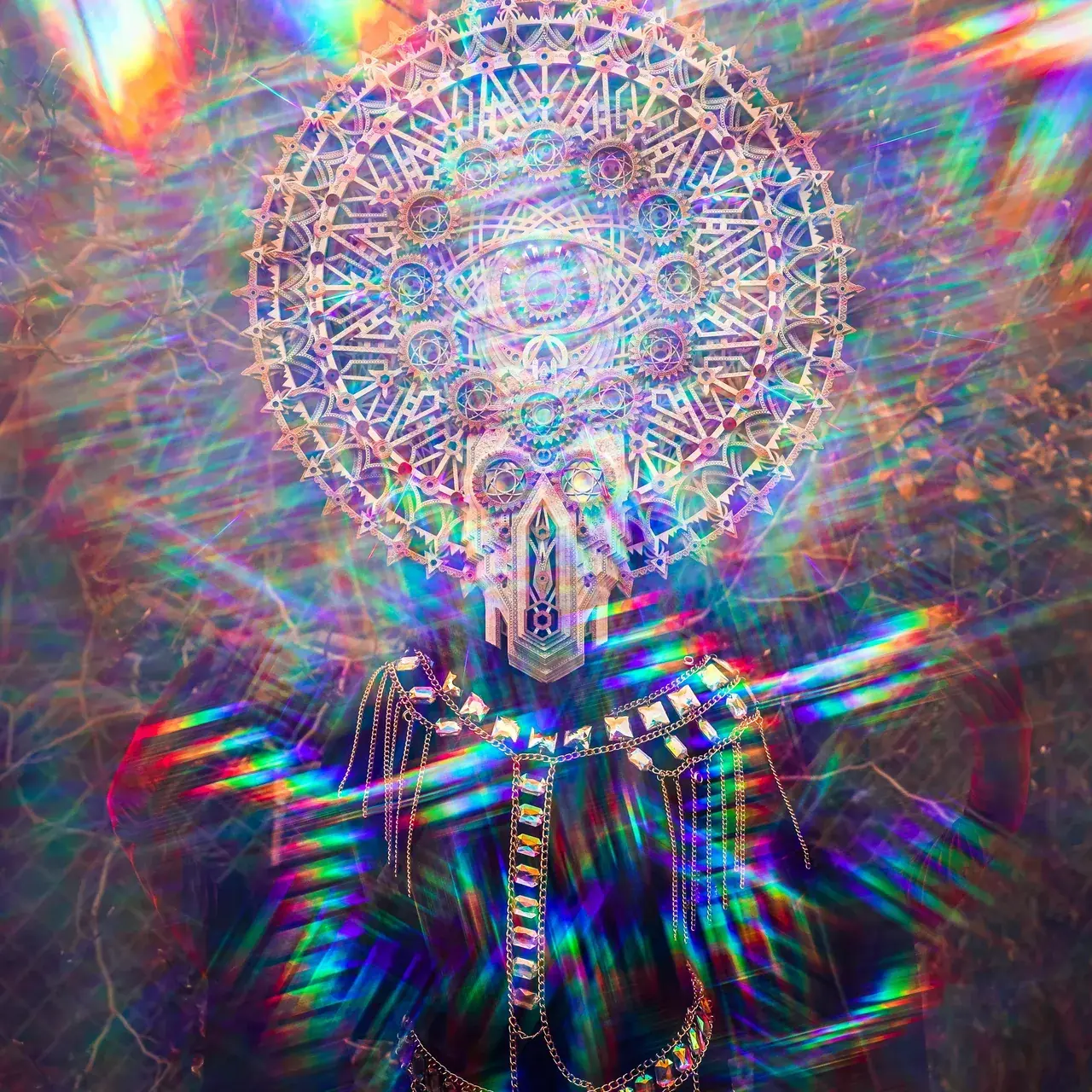 I made diffraction lenes for photoing my masks