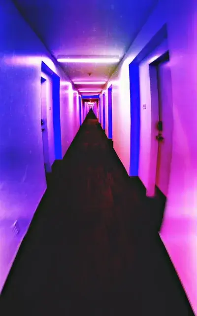 Hotel hallway on a psych