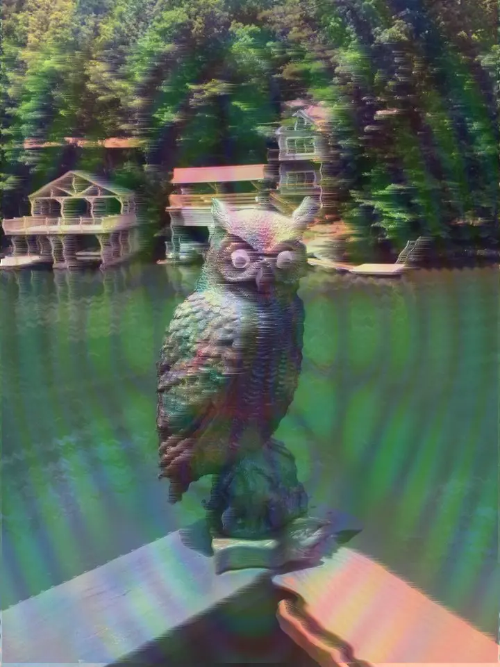 Owl statue vibrations