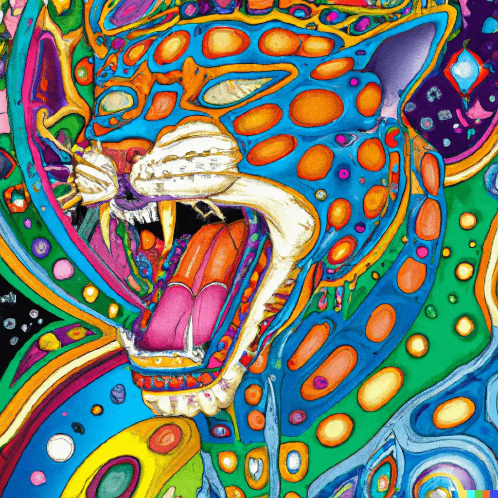That sensation on ayahuasca of transforming into a jaguar or rainbow serpent