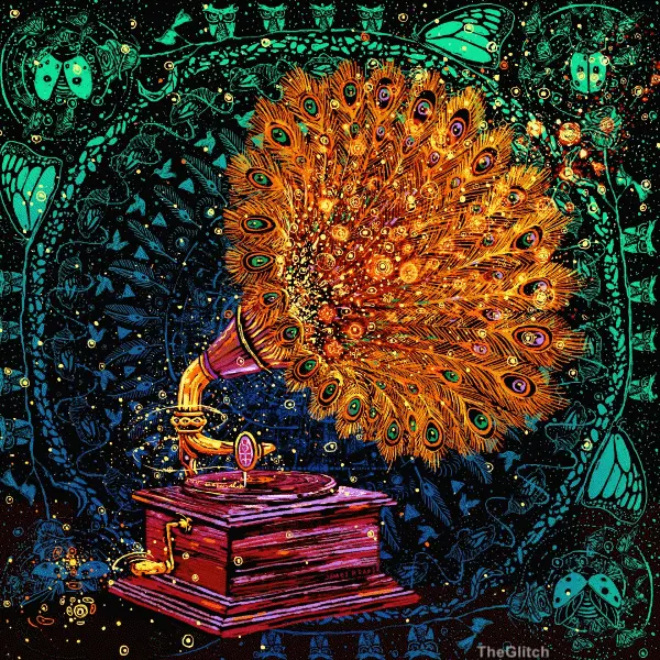 When the DMT kicks in while your listening to your gramophone.