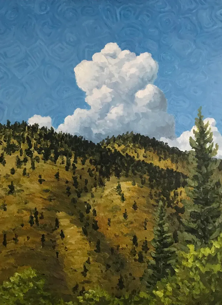 Not sure if this is allowed here: painting I completed today imitating a texture I saw