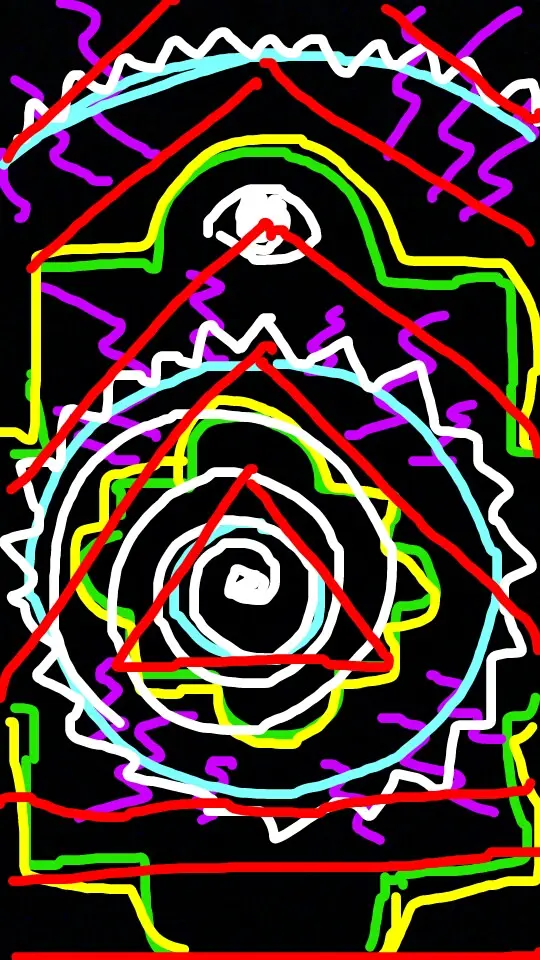 [OC] I closed my eyes and drew what I saw. Looks best zoomed out