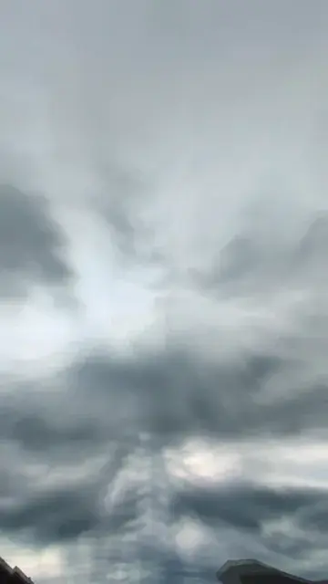 The clouds are dissolving into light waves man.