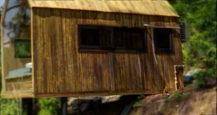 Staring at a little house